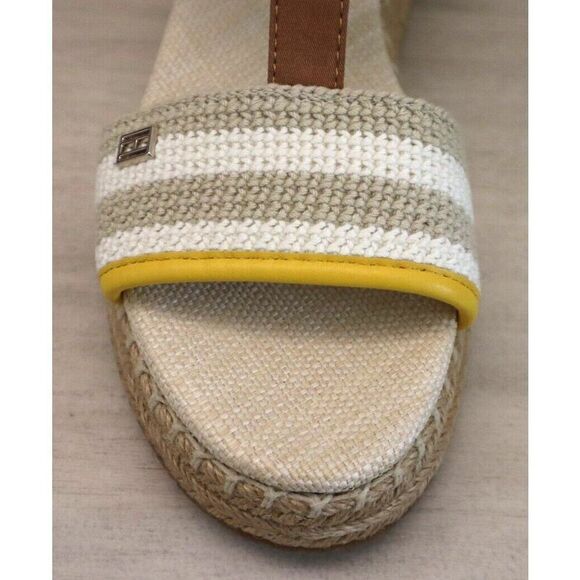 Tommy Hilfiger Women's Sz 8.5 Neutral Crochet Flatform Espadrille Sandals - Picture 8 of 11